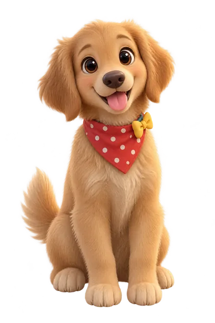 Wuschel als gemalte Figur