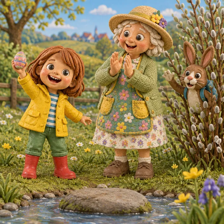 Seite 7 aus Lotta und das Osternest im Frühlingsgarten