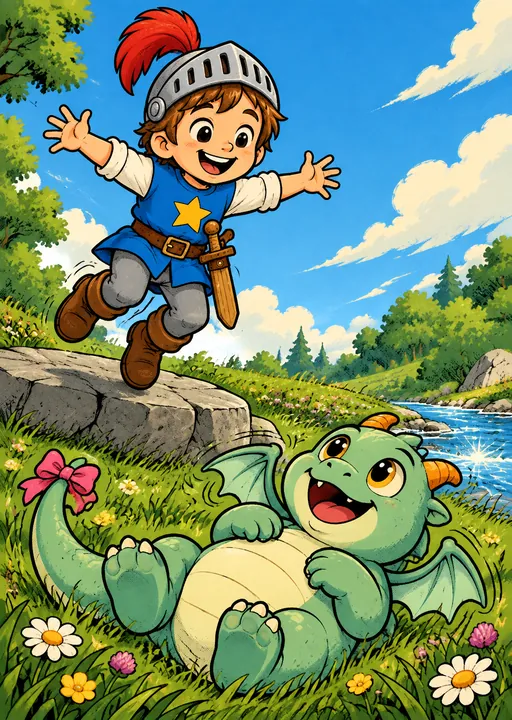 Seite 6 aus Tom und der Drache Flauschi