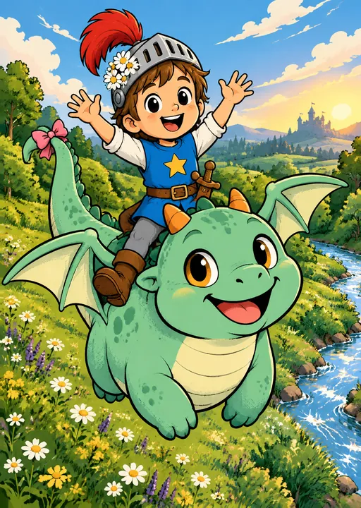 Seite 7 aus Tom und der Drache Flauschi