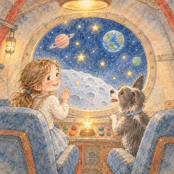 Eine Seite aus „Lina und die Sternenreise“
